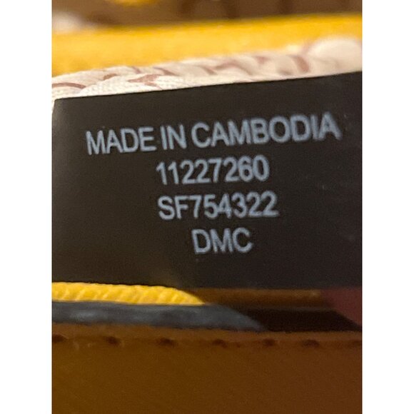 Guess Los Angeles Yellow Faux Leather Shoulder Bag With Logo Embossing & Charm - Picture 8 of 8